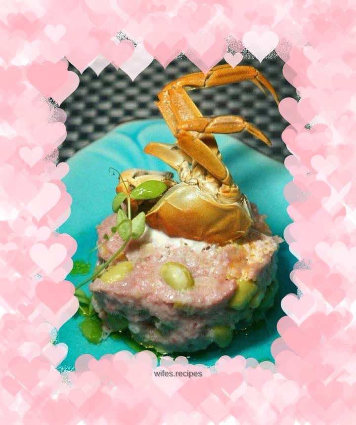 Steamed Crab with Edamame Patties