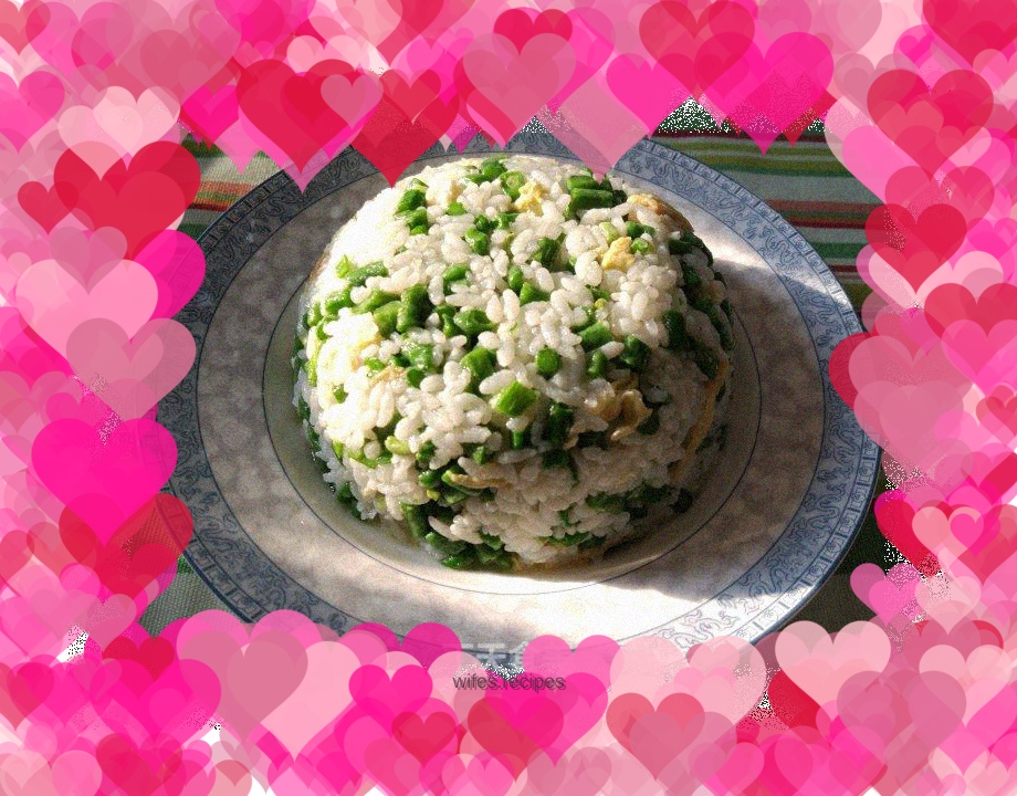 Fried rice with beans and eggs