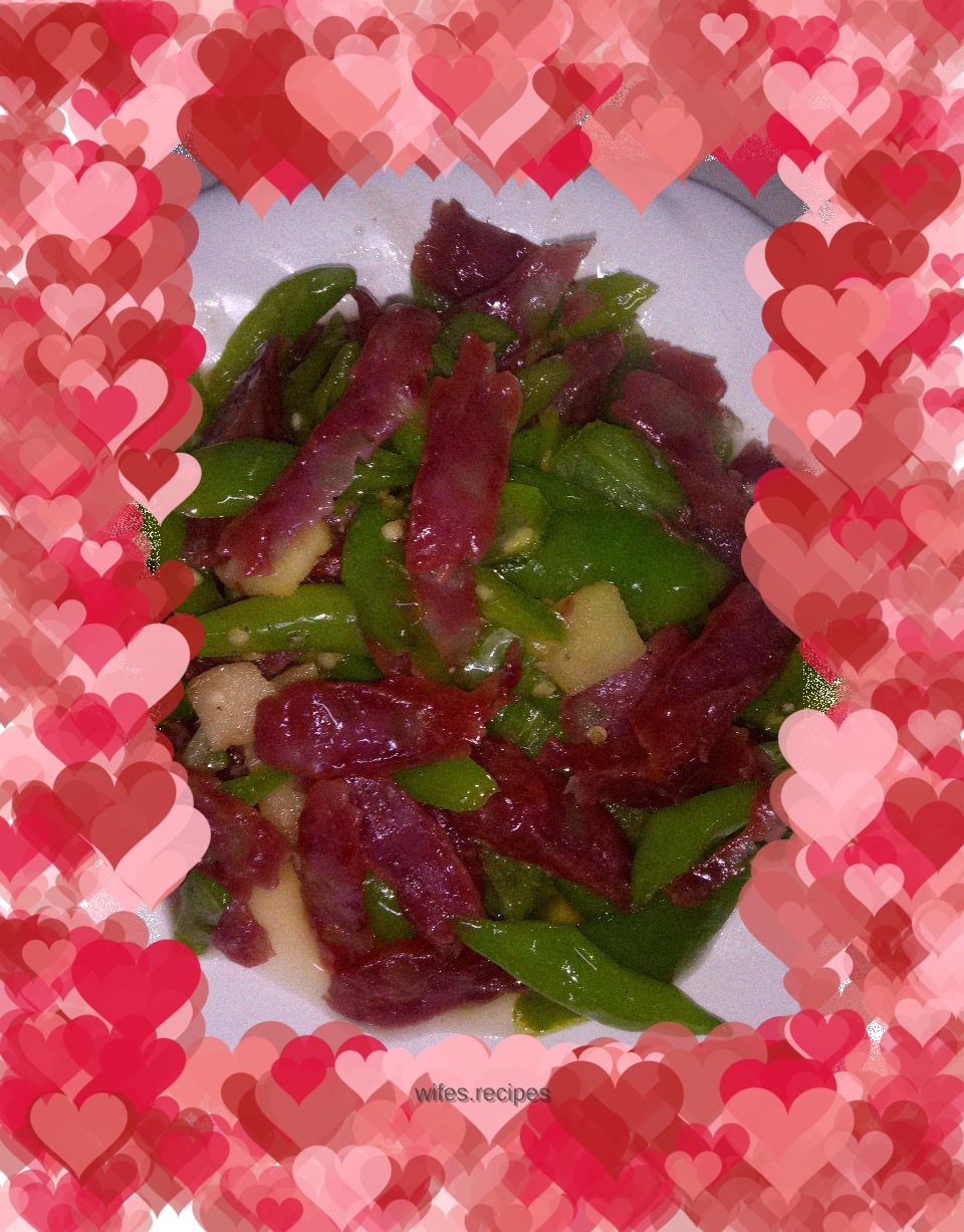 Green pepper sausage