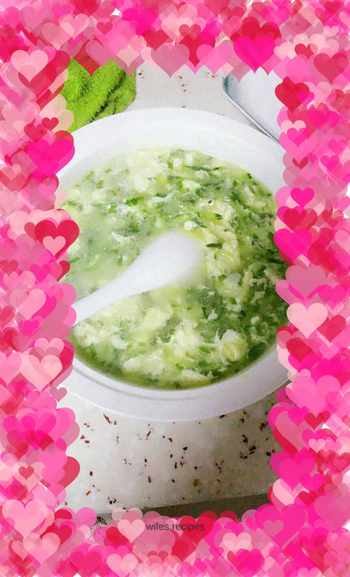 Cucumber and egg soup