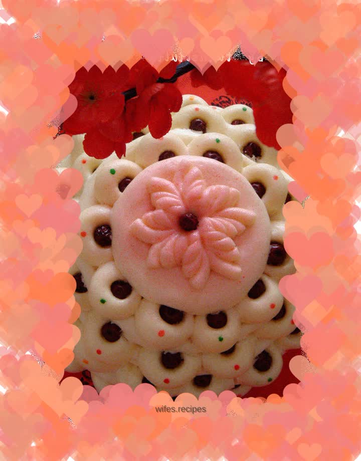 Date flower cake, rice cake and steamed bun