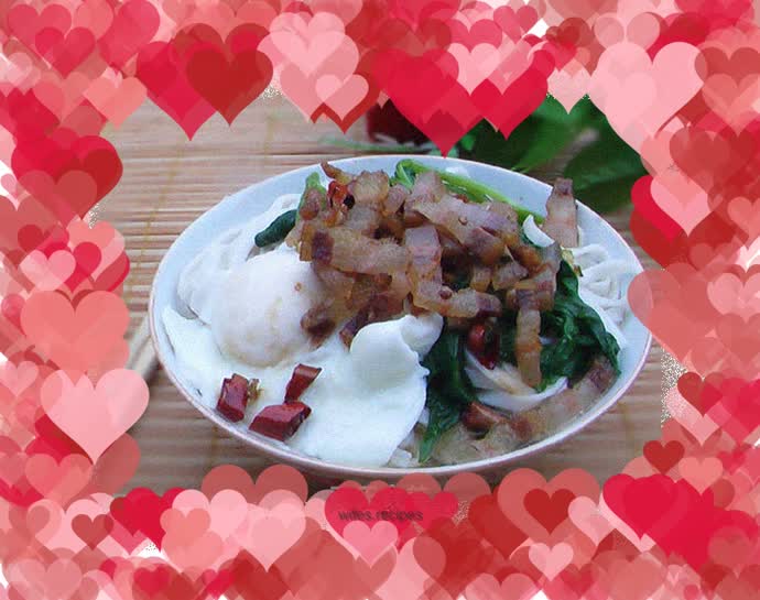 Bacon shredded noodles