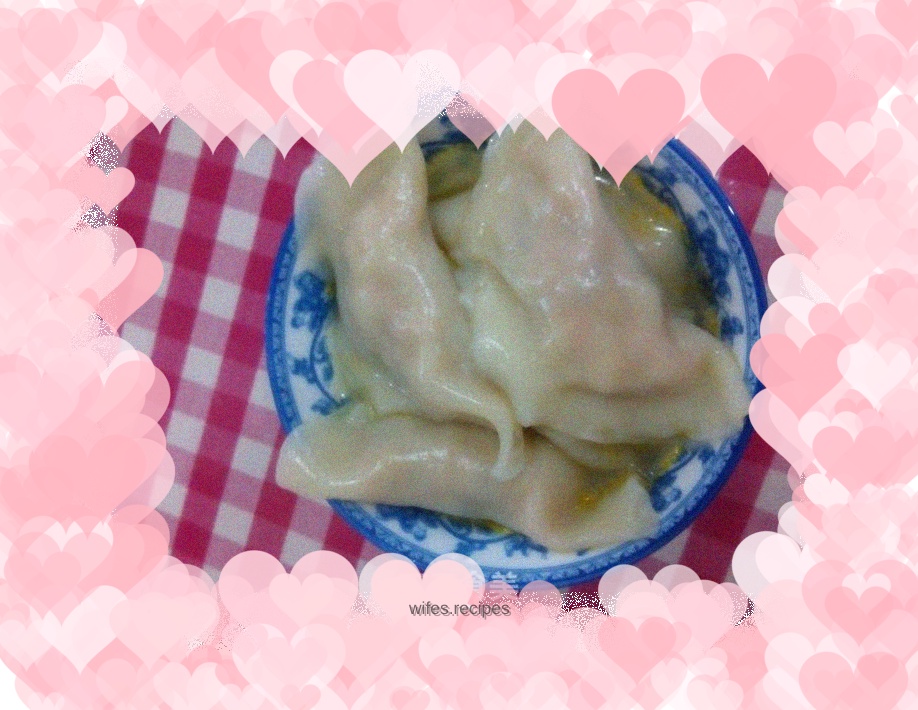 Three fresh dumplings