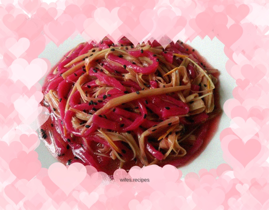 Daylily mixed with pitaya peel