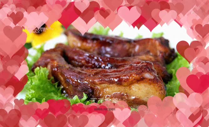 Air fryer grilled honey ribs