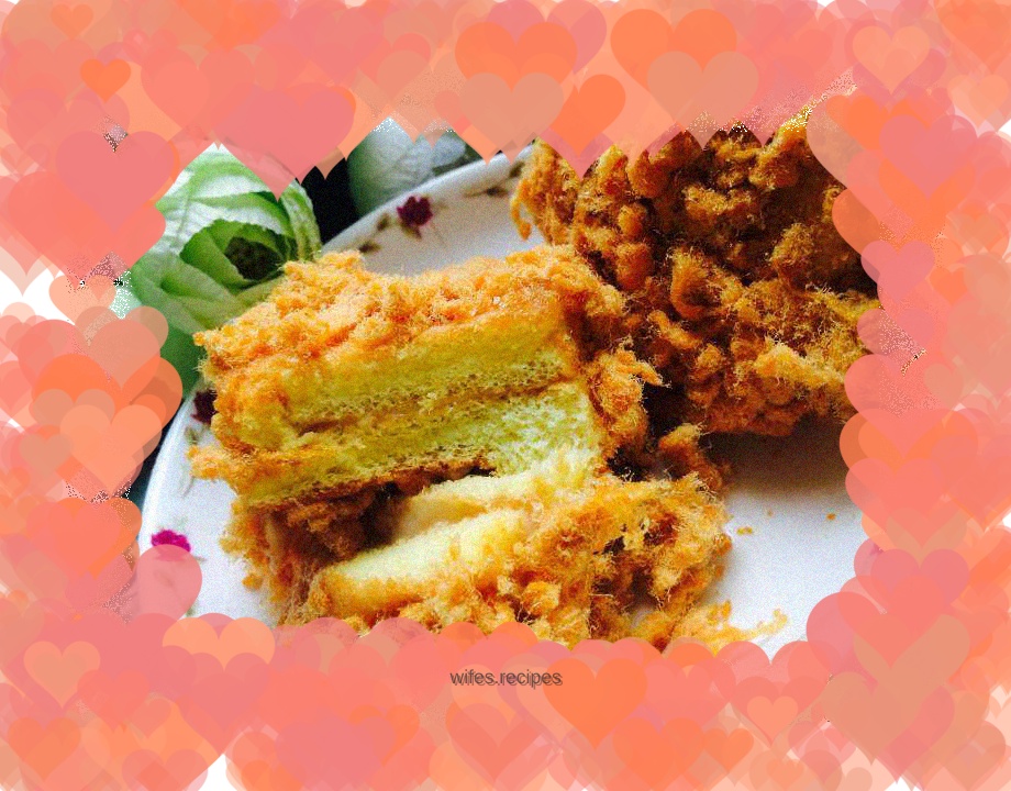 Internet celebrity pork floss and scallop cake