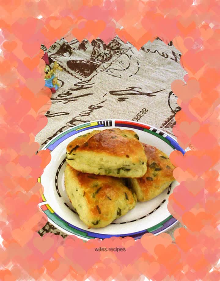 Yeast version of green onion and salty scones