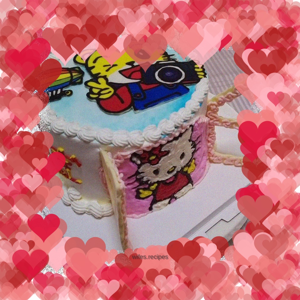 6-inch cartoon cream cake