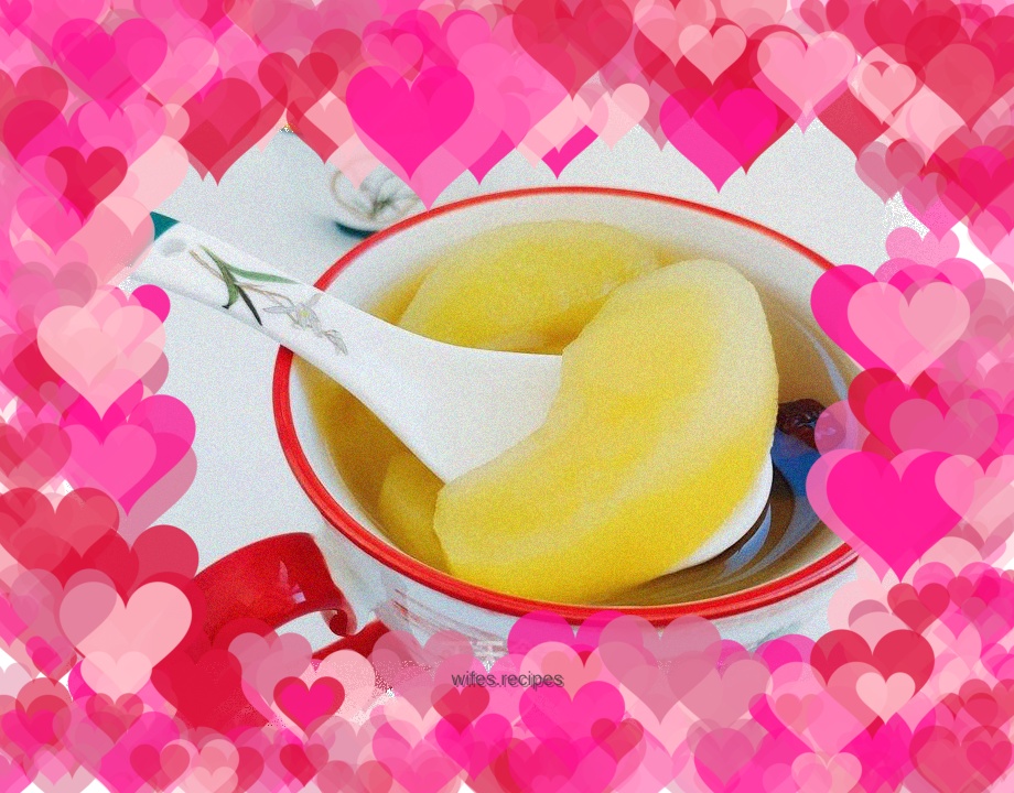 Canned rock sugar, red dates and apples