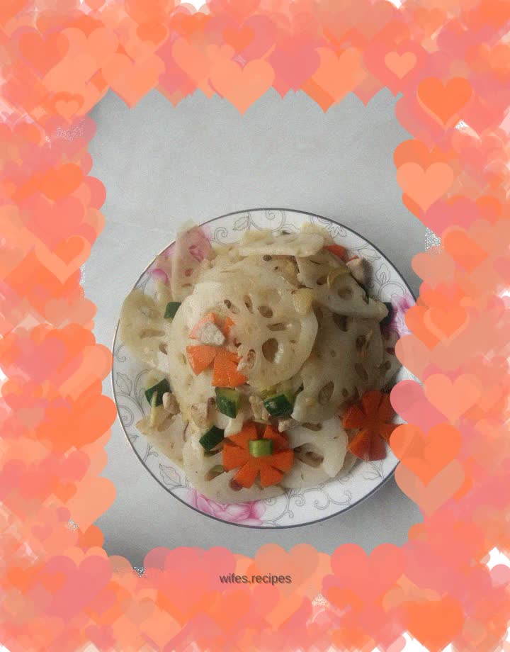 Fried lotus root slices