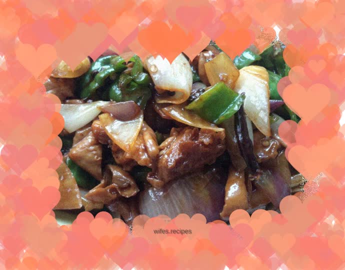 Purple Bat’s original super side dish, pork intestines and fried onions