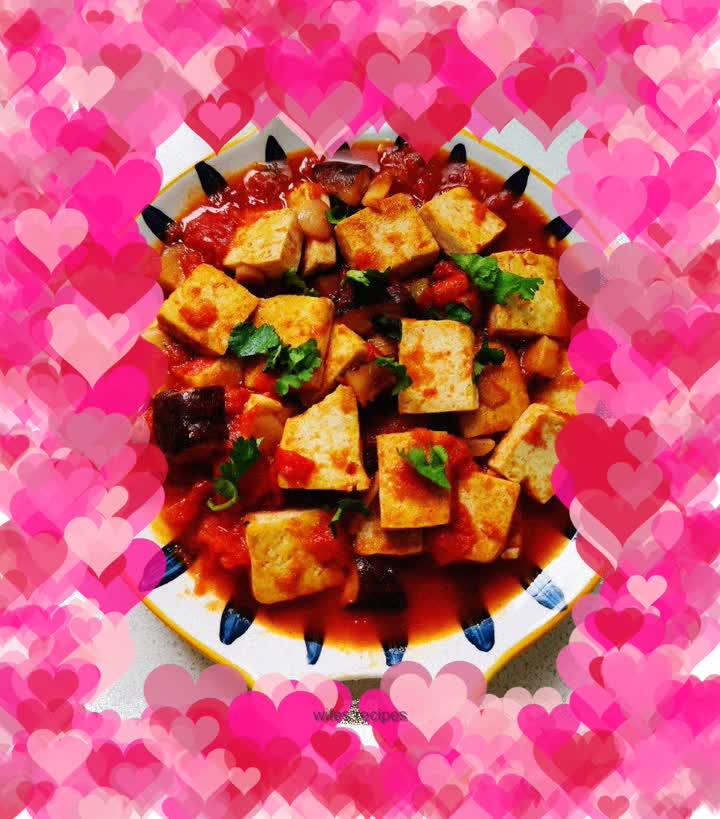 Tomato-roasted tofu