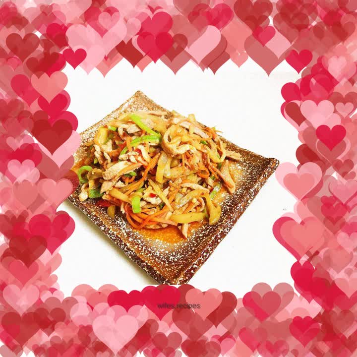 Shredded pork with pickled mustard