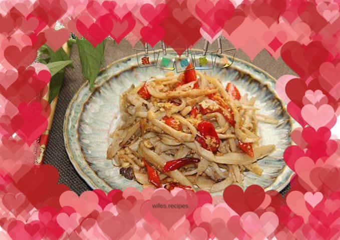 Stir-fried King Oyster Mushroom