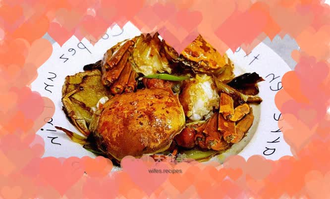 Stir-fried hairy crabs with onion and ginger