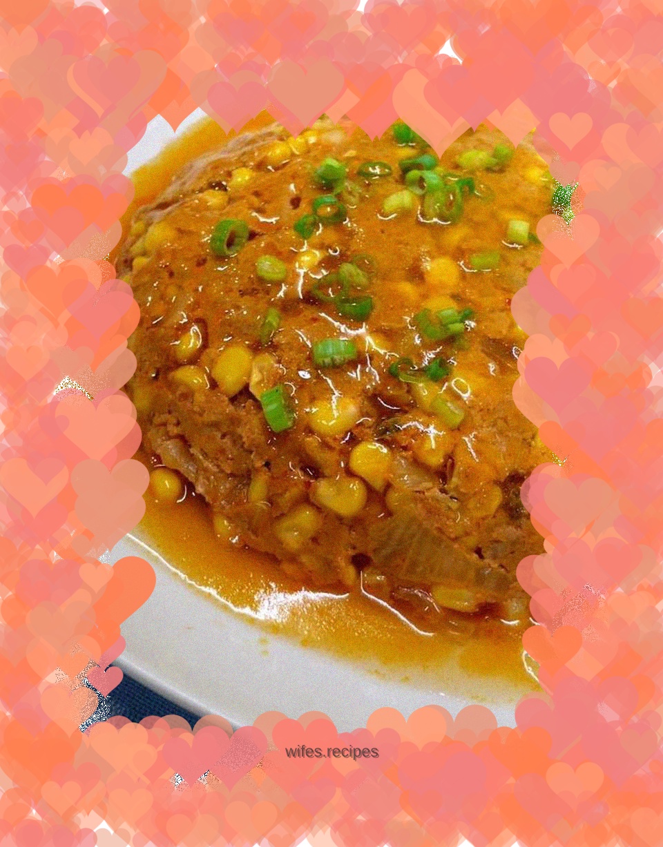 Kimchi and Corn Steamed Pork Patties ☆Steamed Pork Patties 10