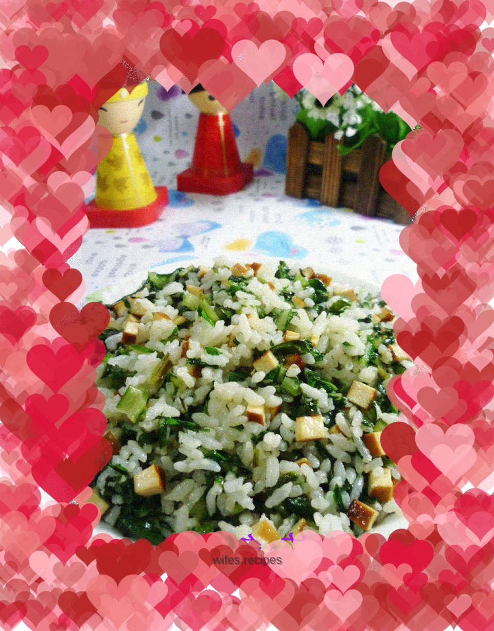 Dried lettuce and fragrant fried rice