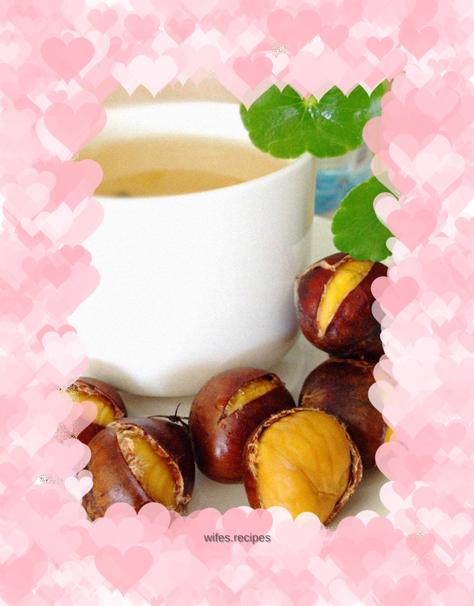 Microwave roasted chestnuts