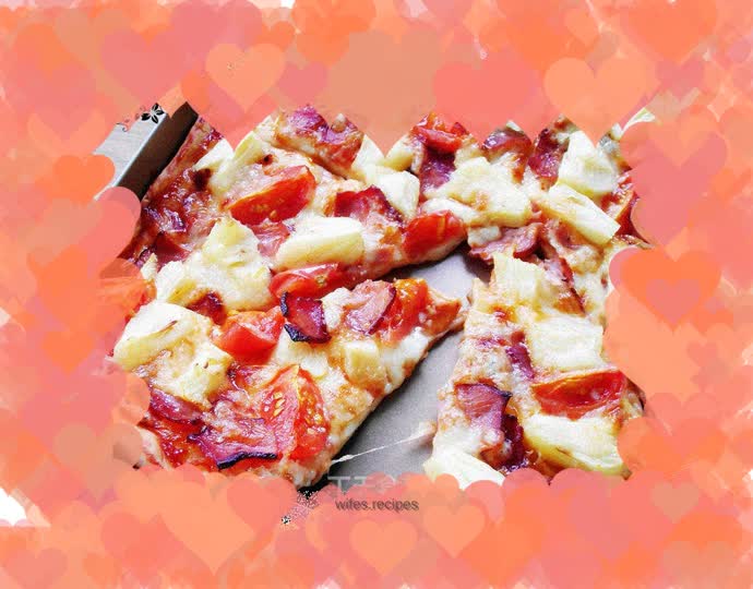 Hawaiian style pizza