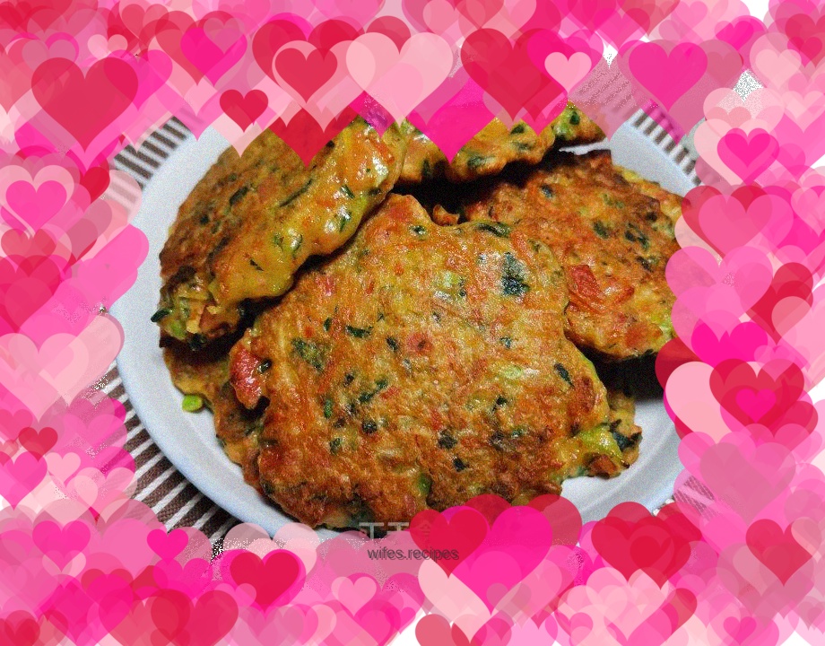 Carrot and green vegetable breakfast cake