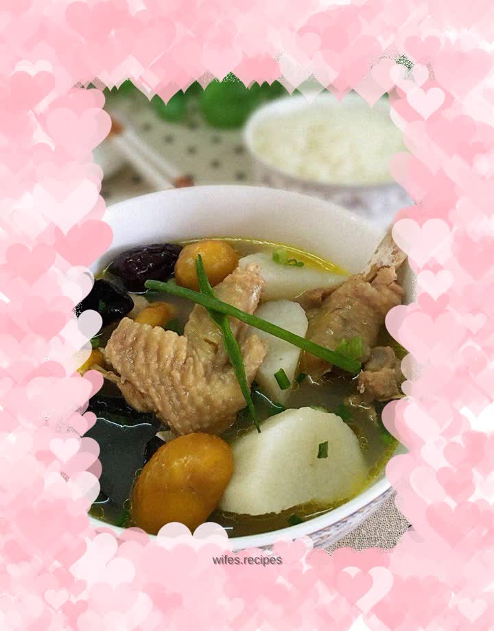 Chestnut, Yam and Chicken Soup