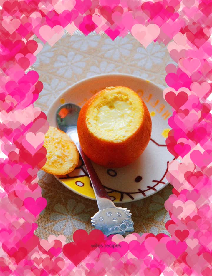 Fresh Orange Steamed Egg