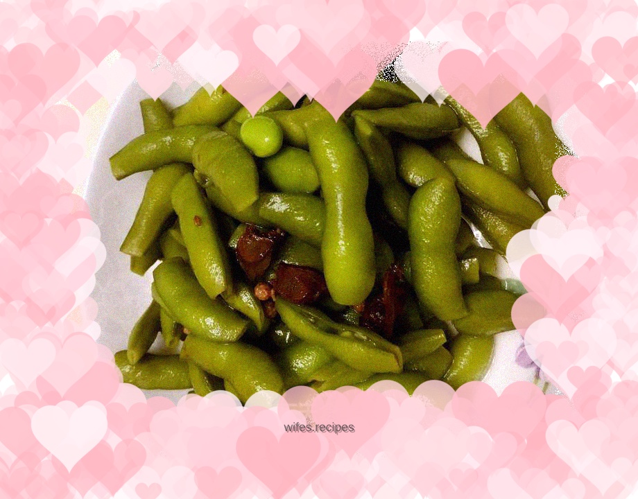 Salt-braised edamame