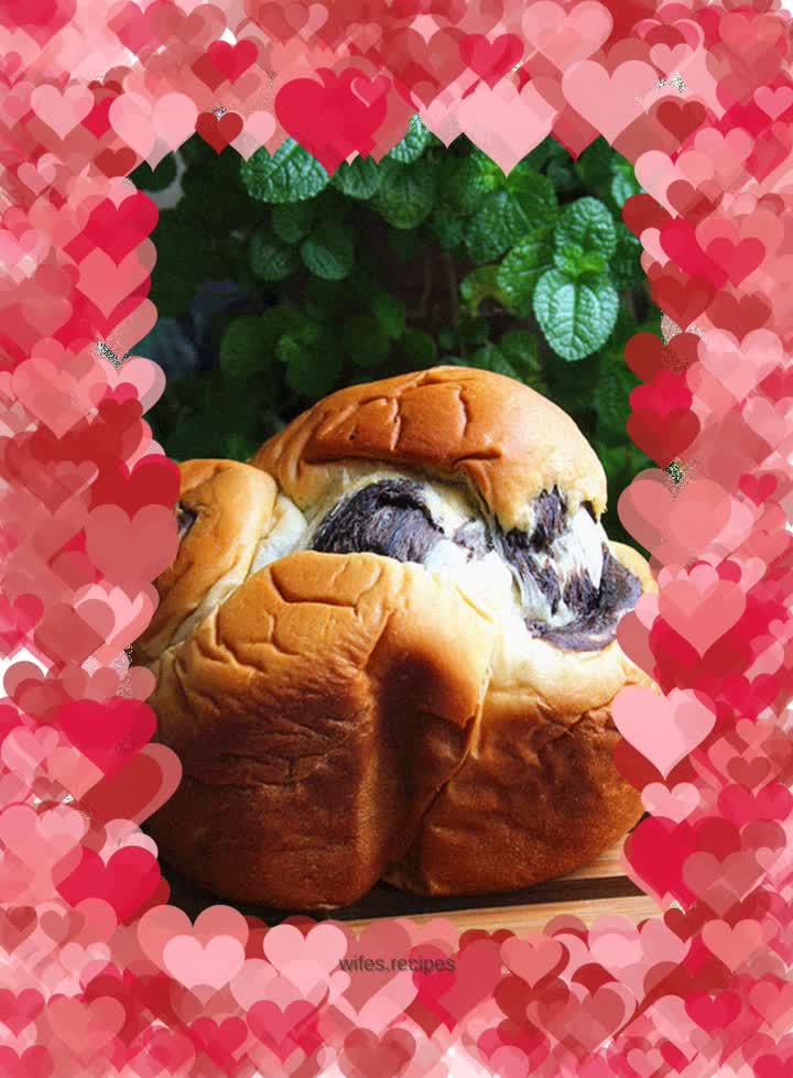 Cocoa two-color bread