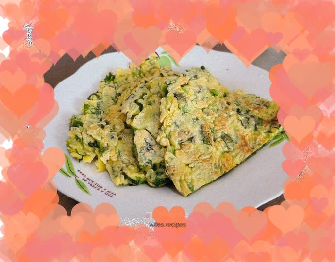 Lettuce leaf and egg pancakes