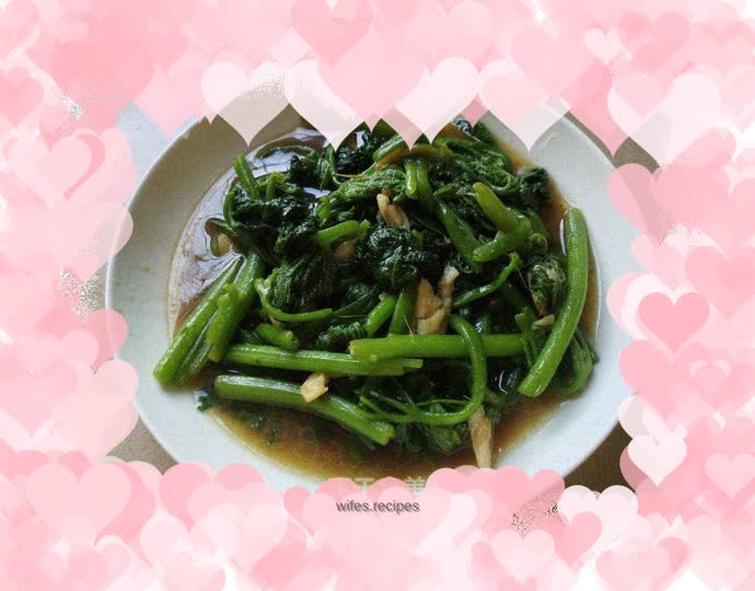 Stir-fried pumpkin sprouts