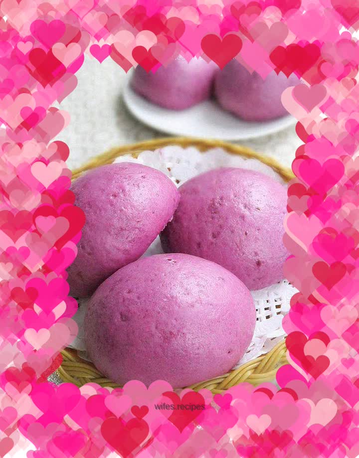 Milk Purple Sweet Potato Steamed Bun