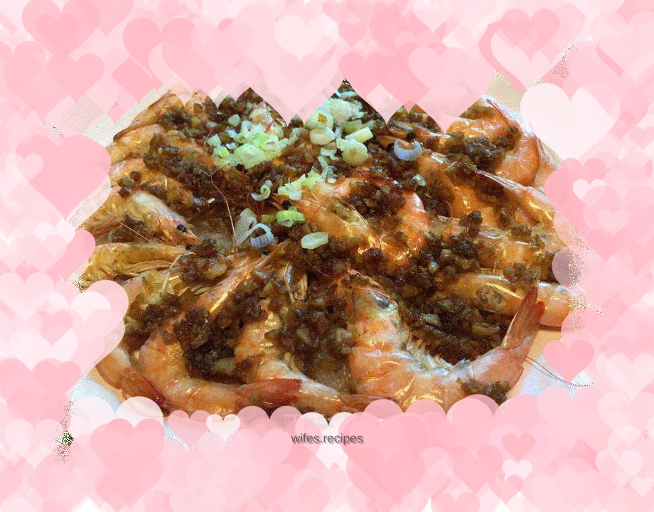 Steamed shrimp with garlic vermicelli (quick dish)