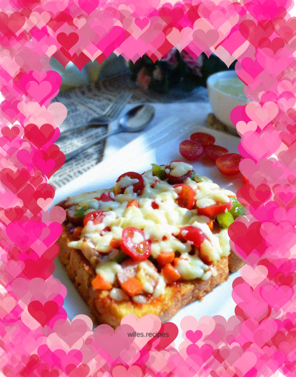 Home Version Ovenless Toast Pizza