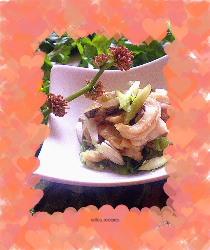 Celery-flavored fish fillet