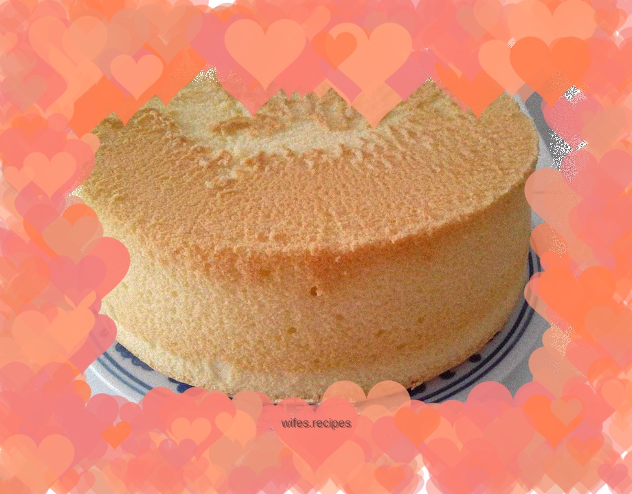 Eight-inch vanilla chiffon cake