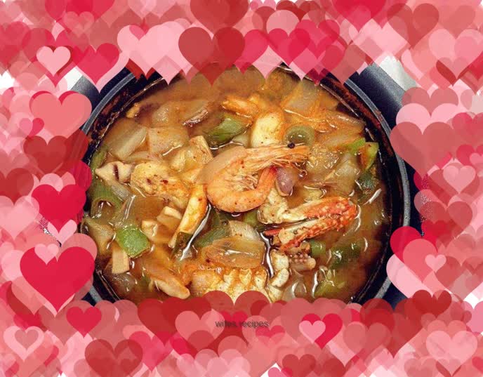 Korean seafood miso soup