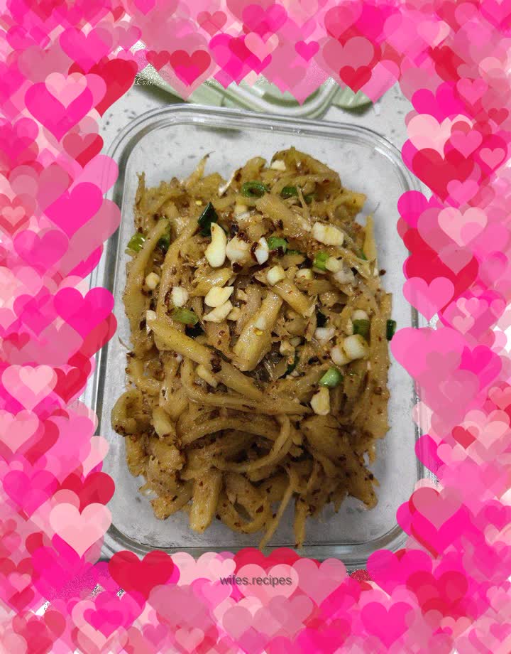 Homemade dish to go with drinks-Cold ginseng