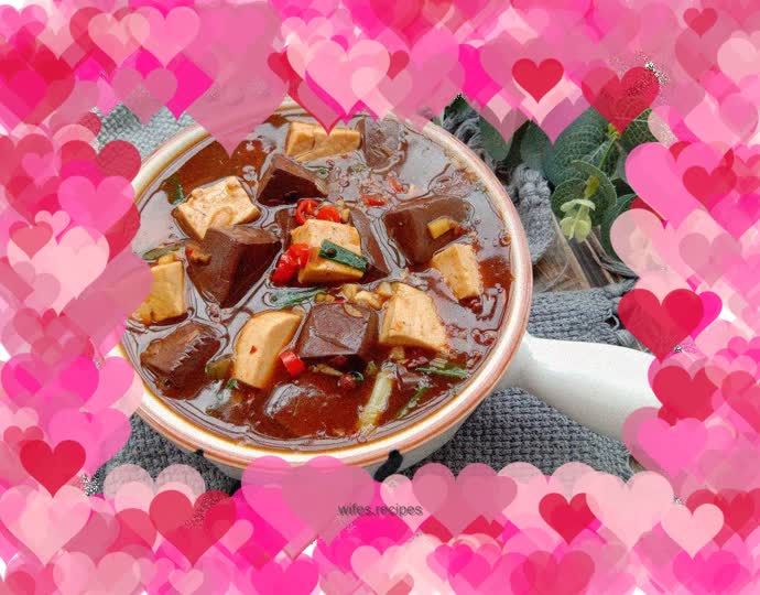 Spicy Pork Blood Tofu