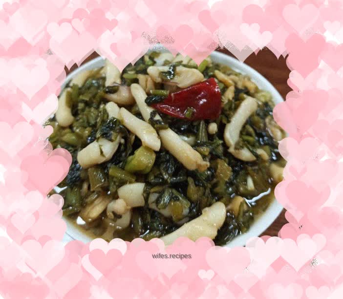 Stir-fried fish with pickled vegetables