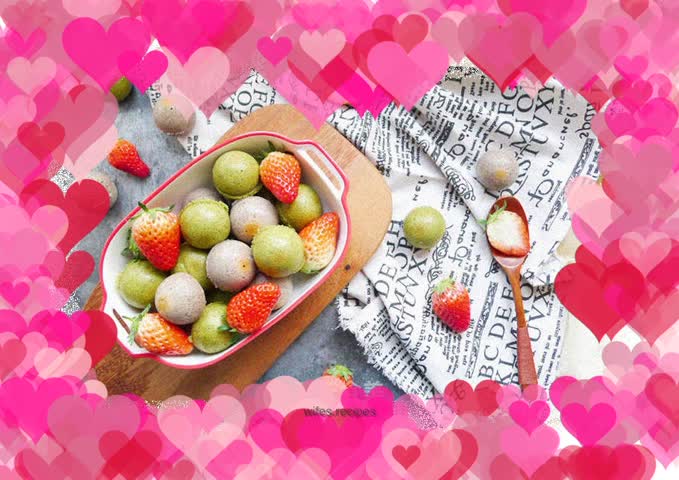 Two-color lollipop cake balls