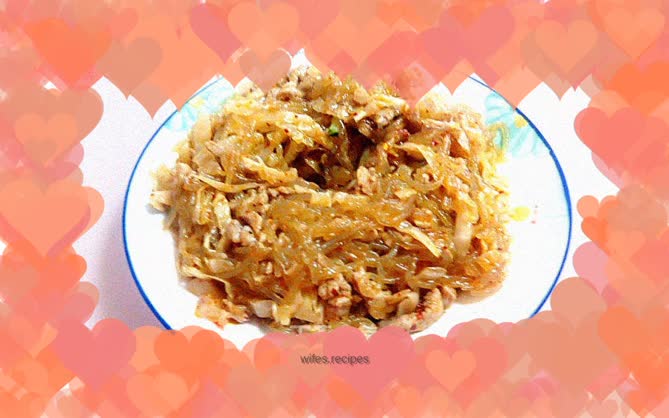 Fried vermicelli with kimchi