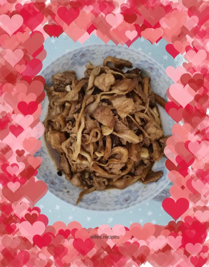 Stir-fried Pork Belly and Mushrooms