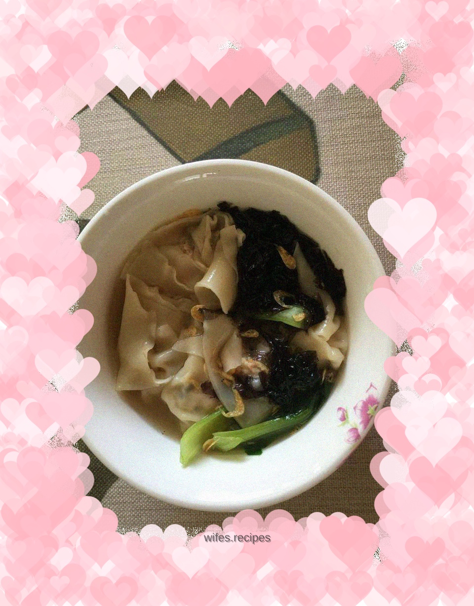 Shrimp and pork wontons