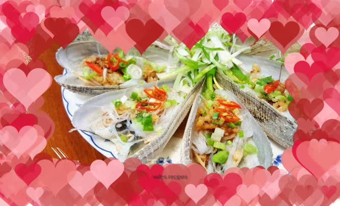 Steamed corn clams with garlic