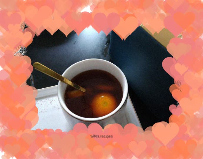 Donkey hide gelatin honey kumquat lemon tea.