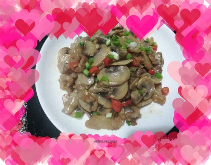 Stir-fried Pork Belly and Mushrooms