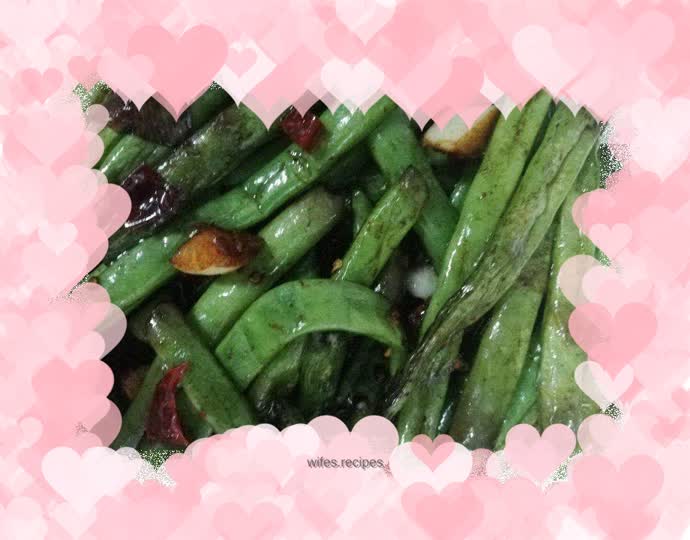Stir-fried beans without shreds