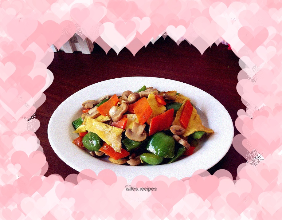 Fried Double Oyster Mushroom with Egg