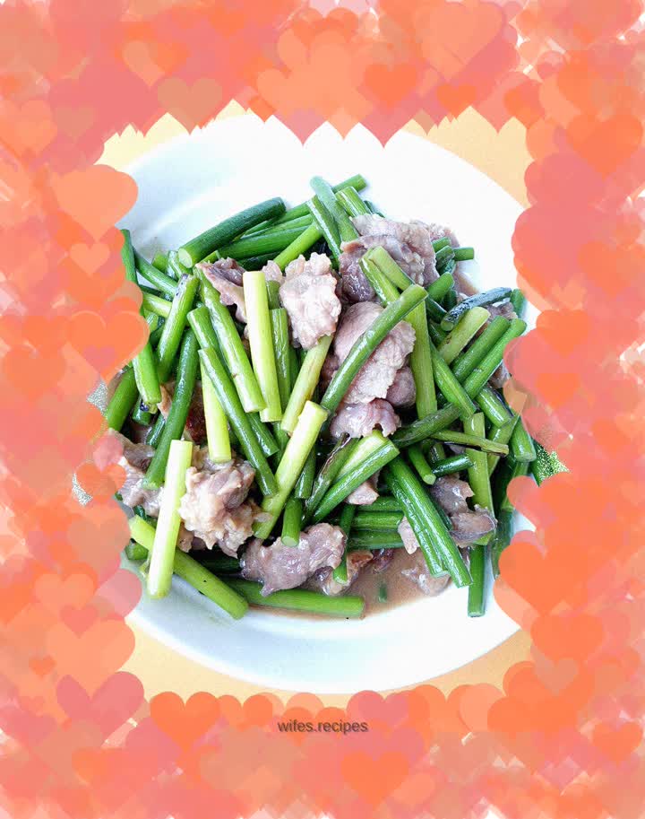 Stir-fried beef with garlic