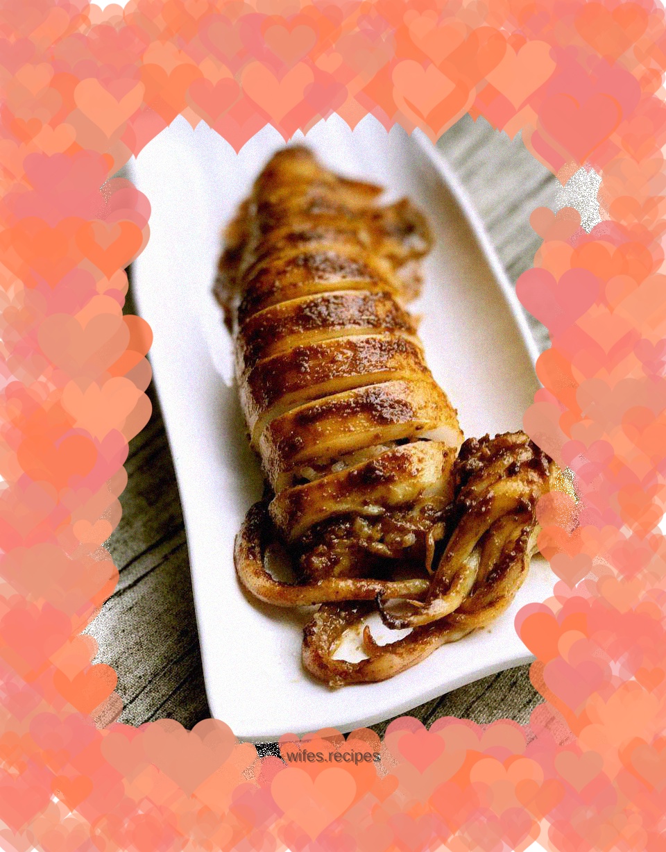 Grilled squid tube with soy sauce